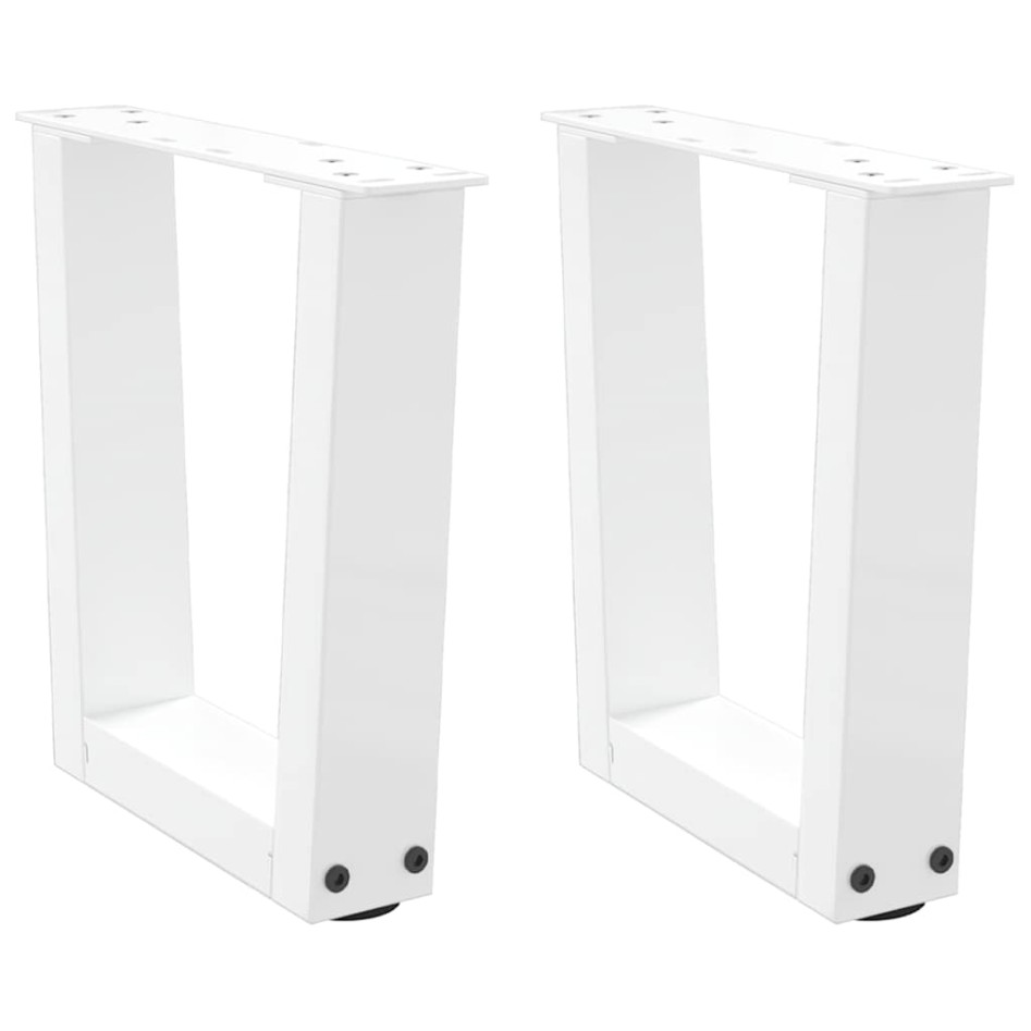 Patas para mesa de comedor forma V 2 uds blanco 40x(30-31,3)