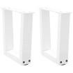 Patas para mesa de comedor forma V 2 uds blanco 40x(30-31,3) cm