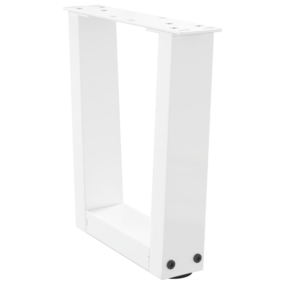 Patas para mesa de comedor forma V 2 uds blanco 40x(30-31,3)