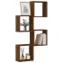 Estantes cubo de pared 4 unidades roble marrón 30x15x30