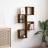 Estantes cubo de pared 4 unidades roble marrón 30x15x30