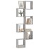 Estantes cubo de pared 6 unidades gris sonoma 30x15x30