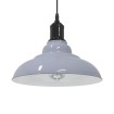 Lámpara colgante regulable en altura E27 gris brillante Ø 31cm