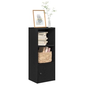 Librería de madera contrachapada roble negro 31x24x77