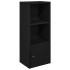 Librería de madera contrachapada roble negro 31x24x77