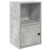 Estantería de madera de ingeniería gris hormigón 31x24x52