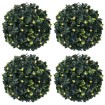 Bolas de boj artificial con luces LED 4 unidades 12 cm