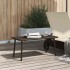 Mesa centro jardín rectangular marrón 80x40x37