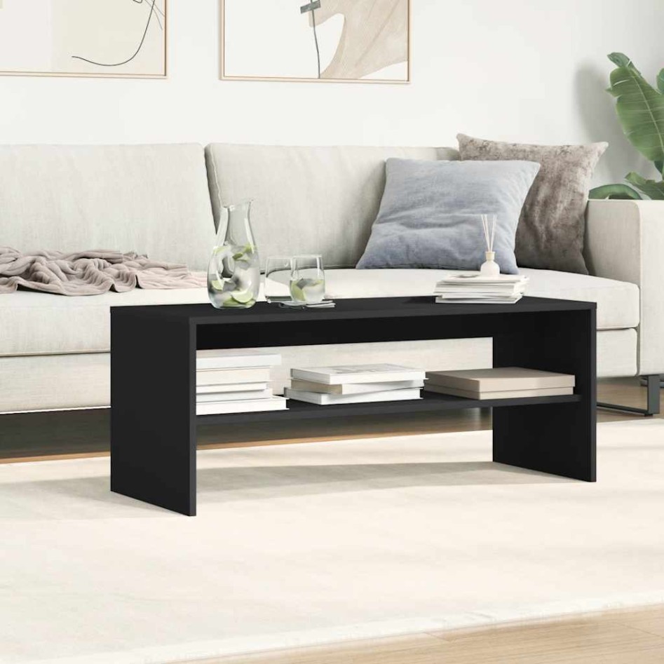 Mueble para TV madera contrachapada negro100x40x40