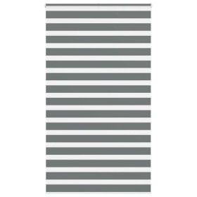 Estor cebra gris oscuro tejido ancho 120,9 cm