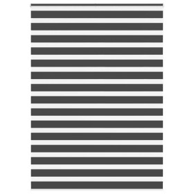 Estor cebra negro 155x230 cm tejido ancho 150,9 cm