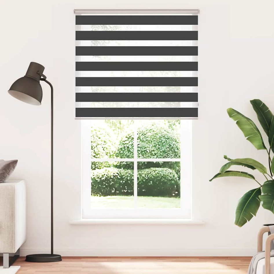 Estor cebra negro 120x230 cm tejido ancho 115,9 cm