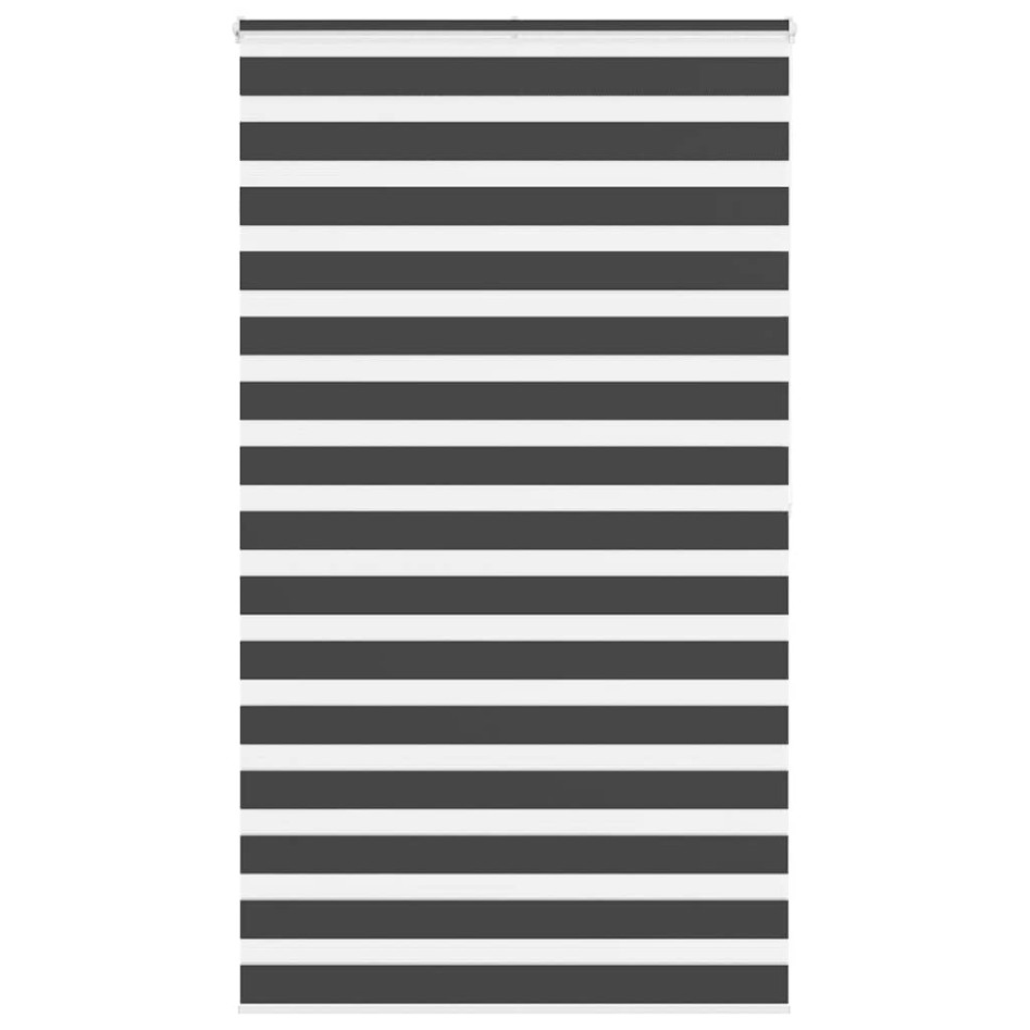 Estor cebra negro 125x200 cm tejido ancho 120,9 cm