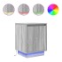 Mesilla de noche con luces LED Sonoma gris 38x34x50