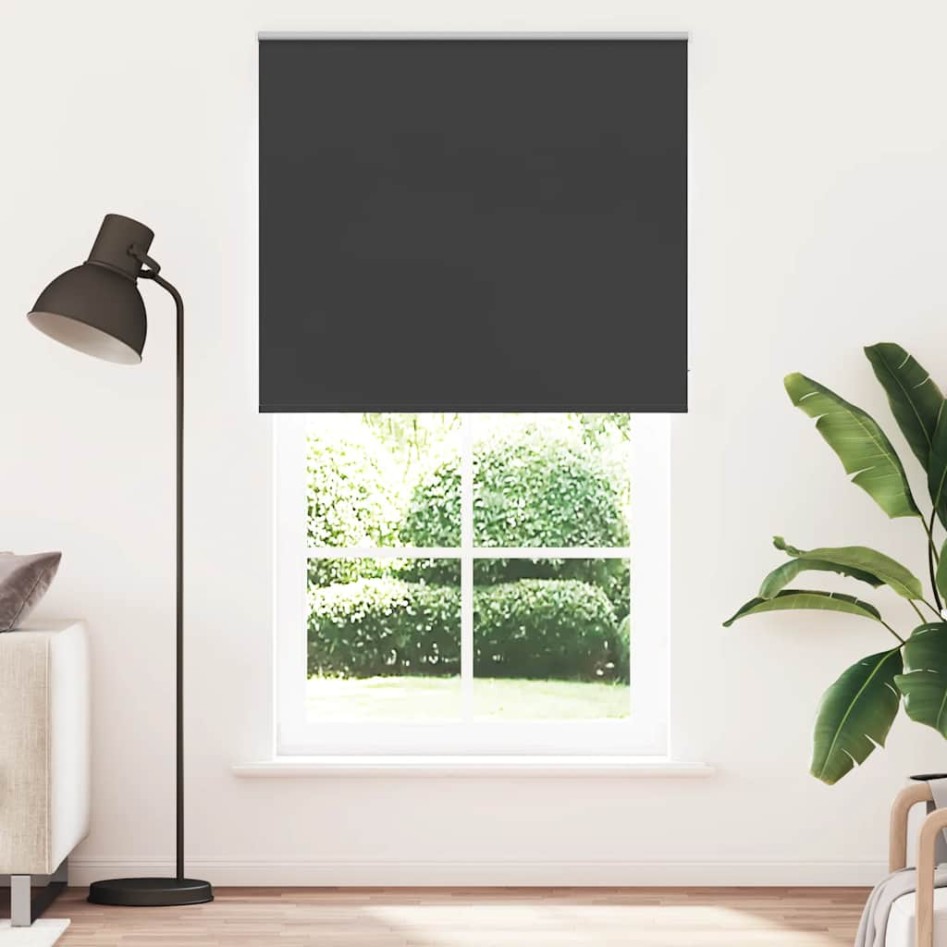 Estor Enrollable Opaco negro 130x230 cm Tela Ancho 126,6