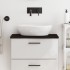 Encimera baño madera maciza tratada marrón oscuro 60x30x2