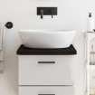 Encimera de baño madera tratada marrón oscuro 40x60x(2-4) cm