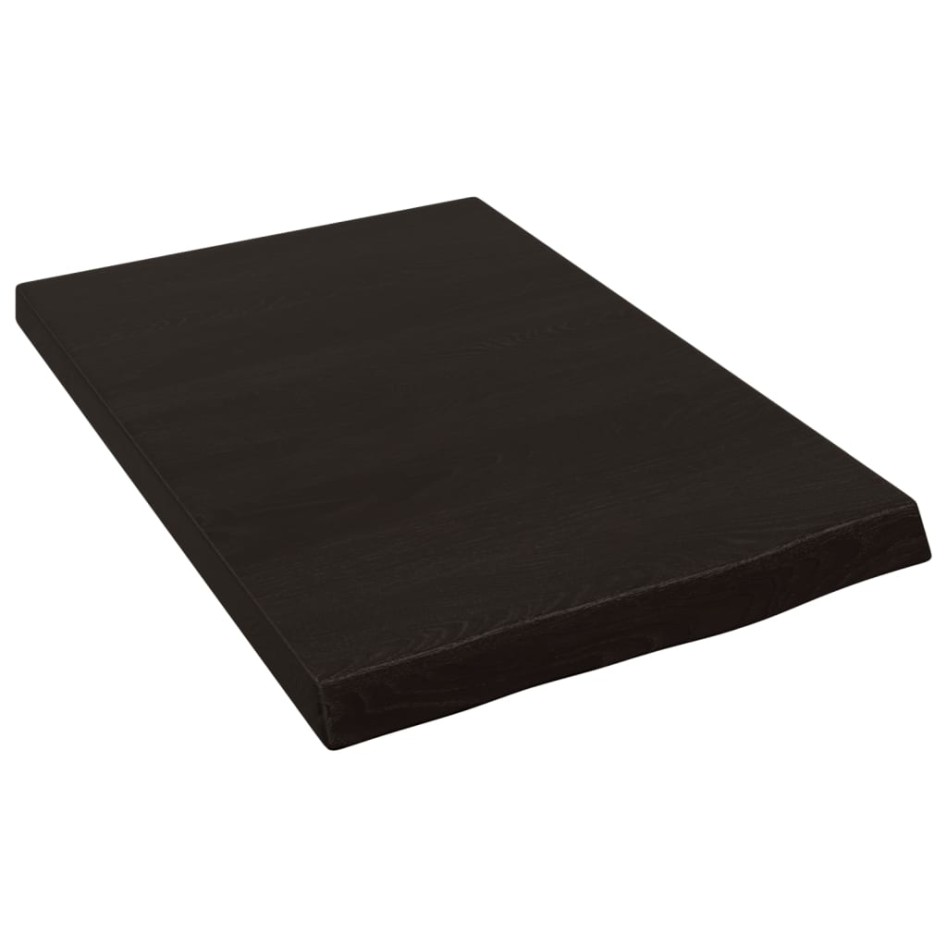 Encimera de baño madera tratada marrón oscuro 40x60x(2-4)