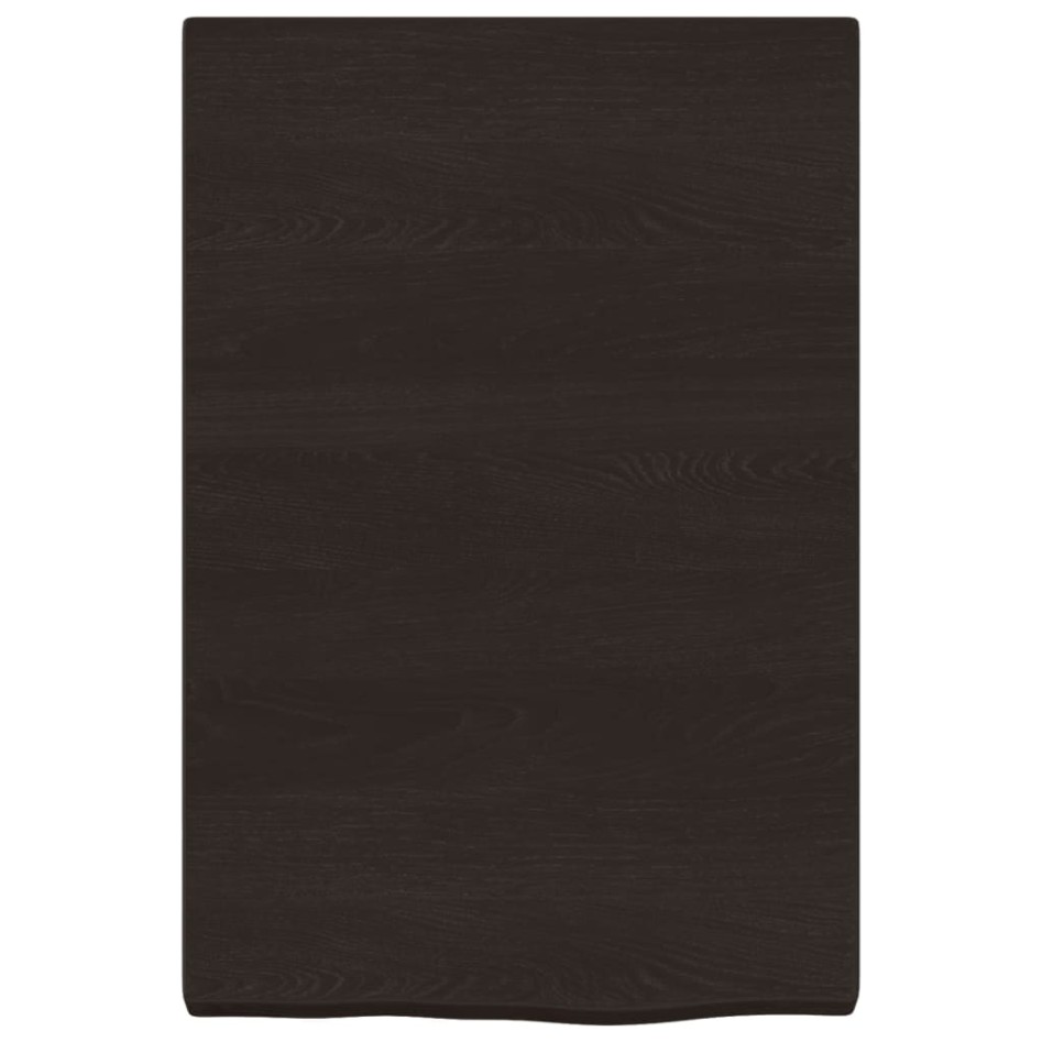 Encimera de baño madera tratada marrón oscuro 40x60x(2-4)