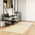 Alfombra de pelo corto suave lavable HUARTE crema 80x200