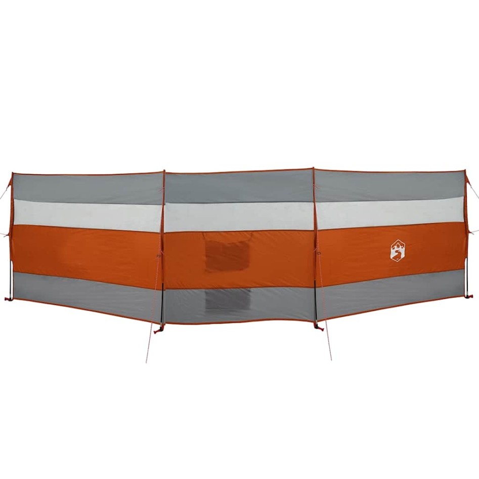 Cortaviento de camping impermeable gris naranja 508x130