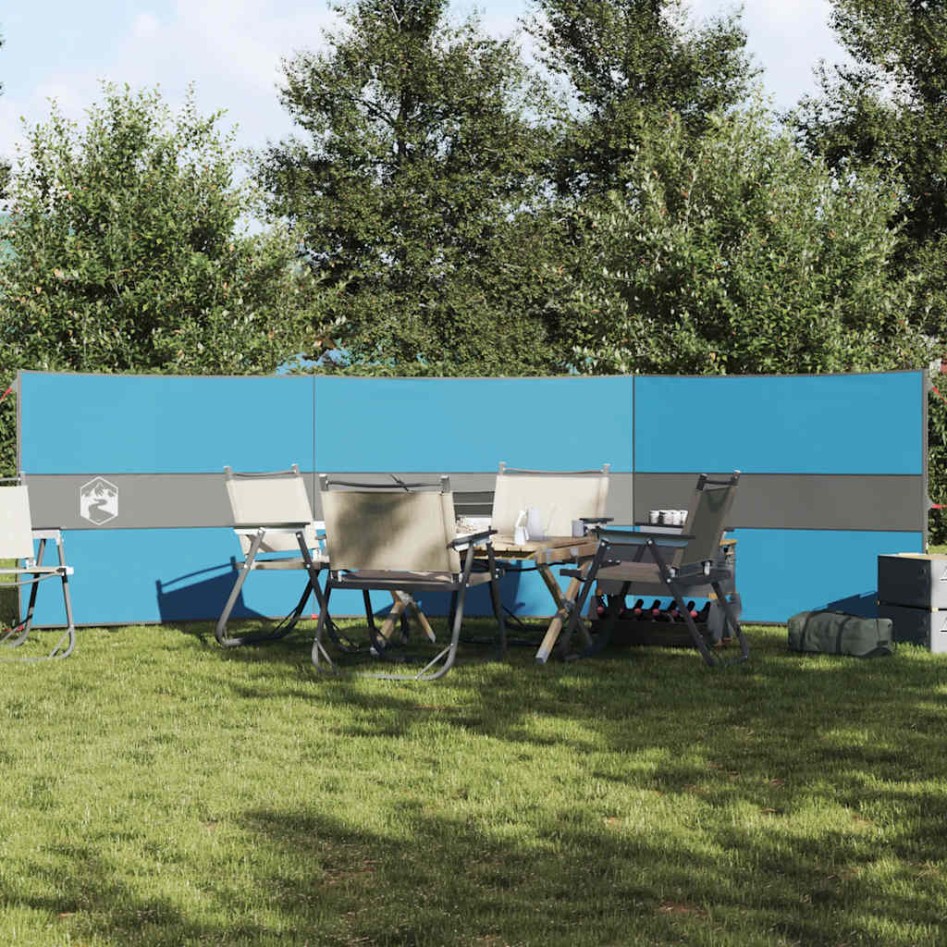 Cortaviento de camping impermeable azul 490x123