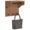 Perchero de pared SANDNES madera maciza pino 43x30x42cm
