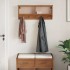 Perchero de pared SANDNES madera maciza de pino 87x12x35