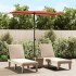 Sombrilla de jardín con palo de aluminio terracota 180x110
