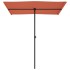 Sombrilla de jardín con palo de aluminio terracota 180x110