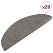Alfombrilla autoadhesiva escalera 20 uds gris 65x22,5x3,5 cm