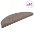 Alfombrilla autoadhesiva escalera 20 uds beige 56x17x3
