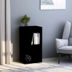 Estantería de 2 niveles madera contrachapada negro 40x30x76,5cm