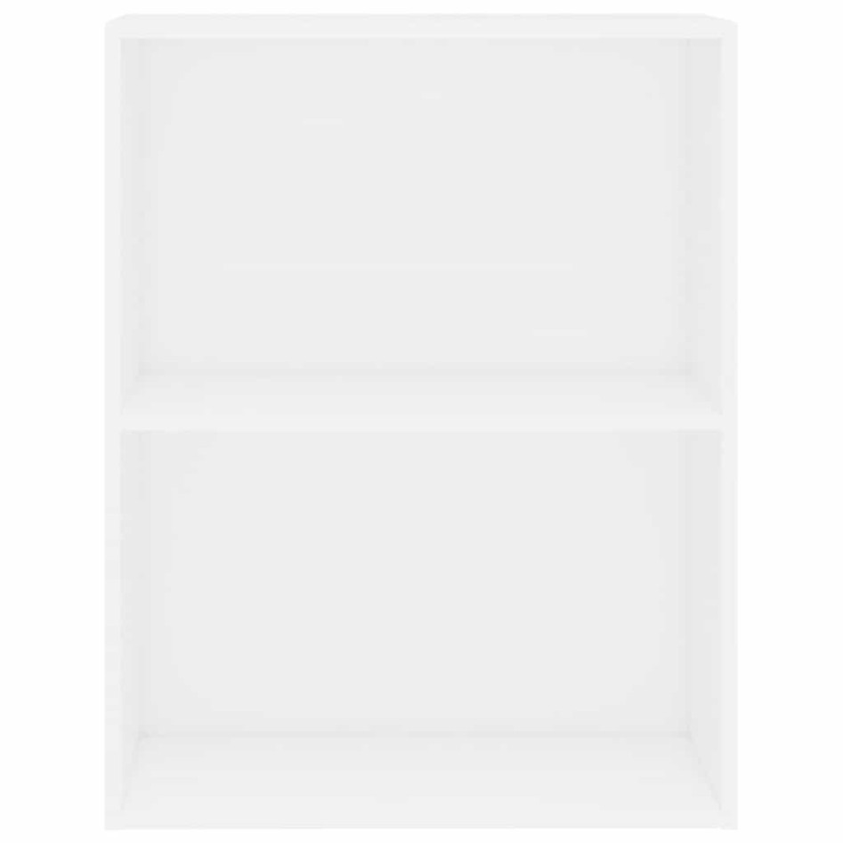 Estantería de 2niveles madera contrachapada blanca