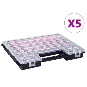 Caja compartimentos 5 uds divisores plástico 385x283x50