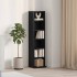 Estantería para CDs madera contrachapada roble negro