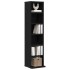 Estantería para CDs madera contrachapada roble negro