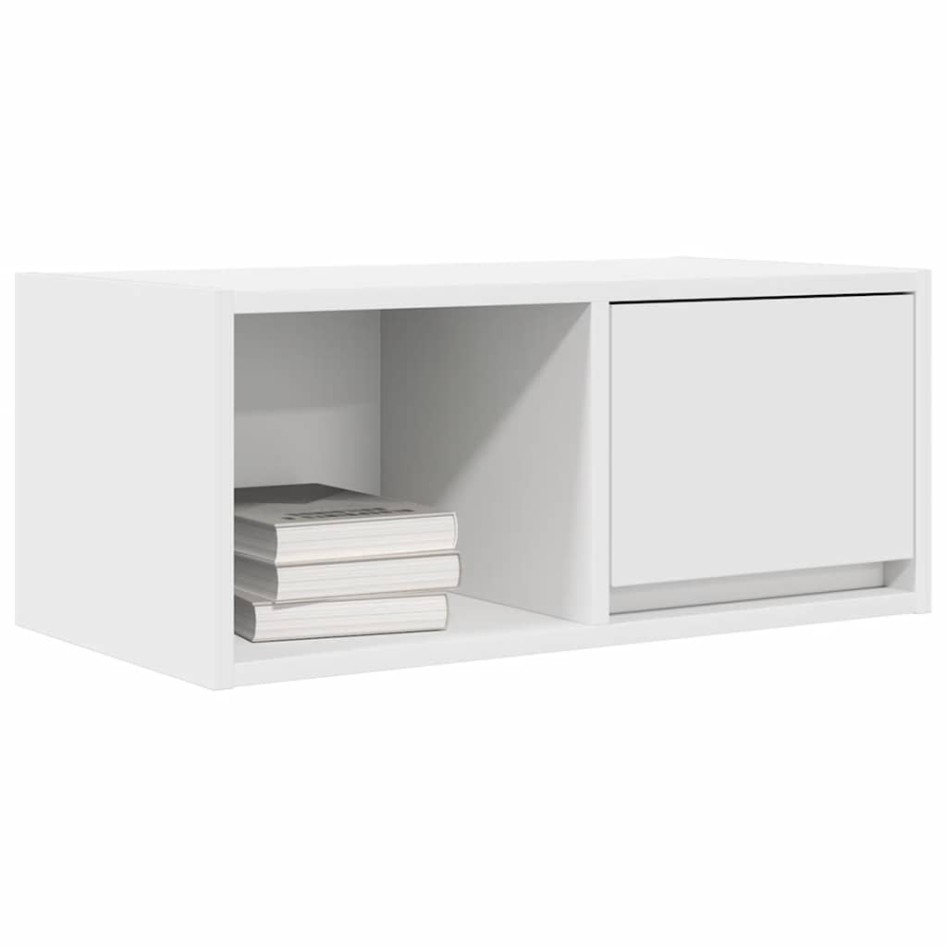 Mueble de TV de madera de ingeniería blanco 60x31x25,5