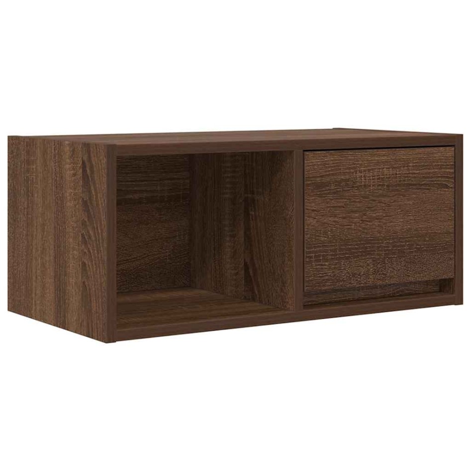 Mueble de TV madera contrachapada roble marrón 60x31x25,5