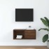 Mueble de TV madera contrachapada roble marrón 60x31x25,5