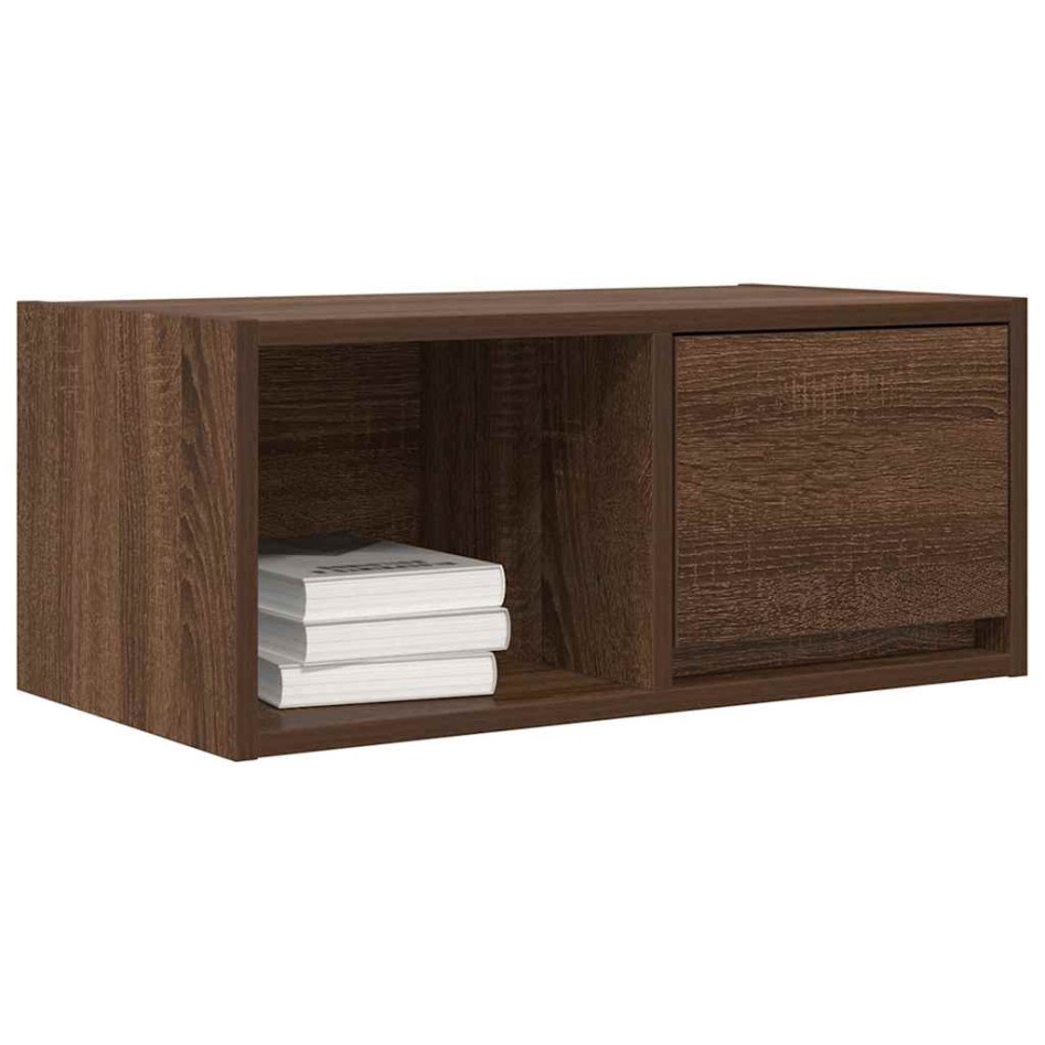Mueble de TV madera contrachapada roble marrón 60x31x25,5