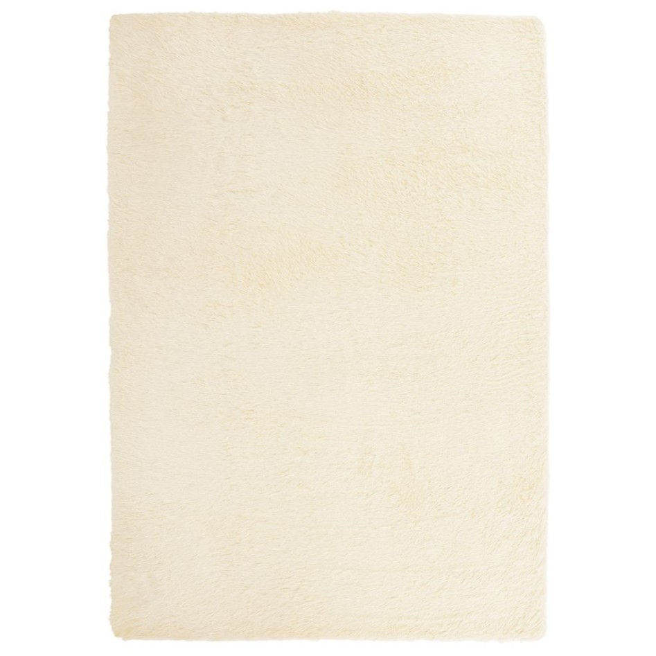 Alfombra de pelo largo NAVARRA color crema 120x170 cm