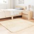 Alfombra peluda de pelo largo NAVARRA crema 120x120cm