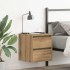 Mesita de noche de pared roble artisan 38x34x40