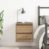 Mesita de noche de pared roble artisan 38x34x40