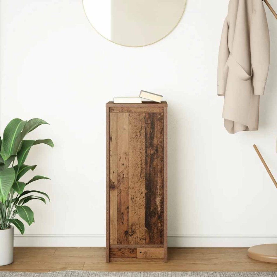 Aparador de madera de ingeniería envejecida 29,5x34x76