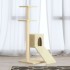 Rascador para gatos con postes de sisal color crema 92