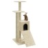 Rascador para gatos con postes de sisal color crema 92