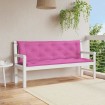 Cojines para banco de jardín 2 uds tela rosa 150x50x7 cm