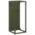Leñero verde oliva 25x25x60 cm Acero laminado en